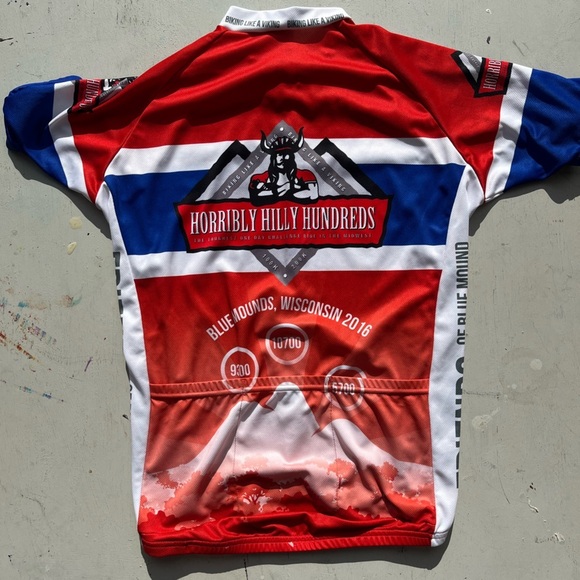 Men’s Voler Jersey Multicolor Short Sleeve Cycling M 3/4 Zip Pocket Racing Road - Picture 9 of 15